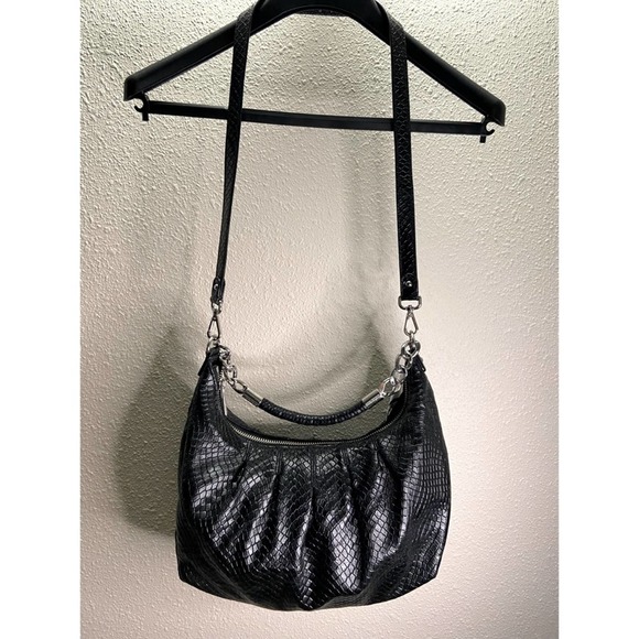 Authentic Michael Kors Black Python Leather bag - Picture 1 of 6